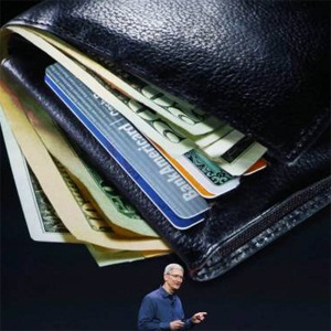 Apple CEO Tim Cook speaks about Apple Pay during a special event on September 9, where Apple unveiled the Apple Watch wearable tech and two new iPhones, the iPhone 6 and iPhone 6 Plus.